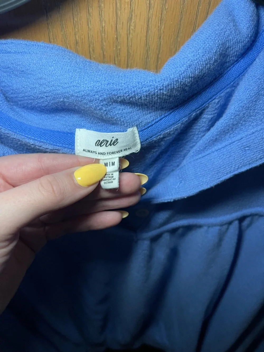 Aerie Blue Lightweight Pullover Hoodie - Picture 2 of 3